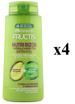 4 x Garnier Fructis Nutri Rizos Contouring Champú Pelo Rizado 700ml por 16.63€