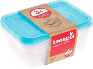 Keeeper set 3 fiambreras Fredo Fresh 1.25l por 3.99€