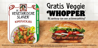 Gratis Veggie WHOPPER® bij aankoop van een actieproduct van De Vegetarische Slager
