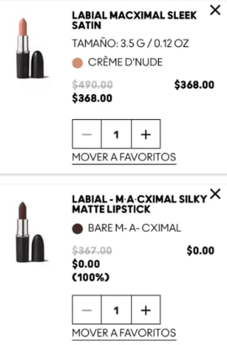 Cupón MAC Cosmetics: Labial Gratis al Comprar Otro
