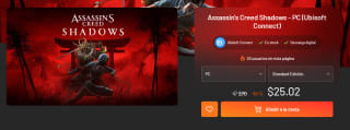 Assassin's Creed Shadows para PC por $438 | Instant Gaming