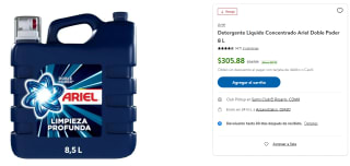 Detergente Ariel 8.5L por $306 | Sam's Club