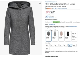 ONLY Sedona damesjas voor €22 bij Amazon