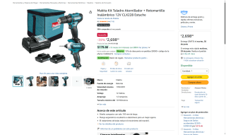 Kit Herramientas Makita por $2,458 | Amazon (Santander)