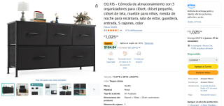 Cómoda 5 Cajones por $922 | Oferta Amazon