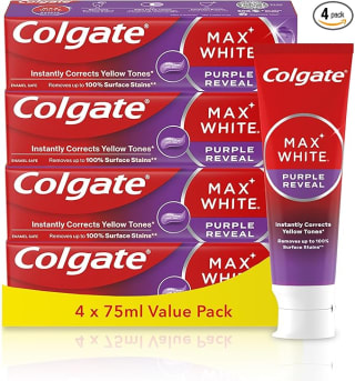 Colgate Max White Purple Reveal 4-Pack – £7.65 with Subscribe & Save + Voucher