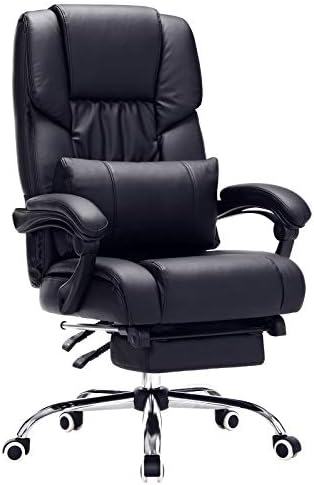 SONGMICS Office Desk Chair with Footrest, Height Adjustable (OBG71BUK) – £72.99