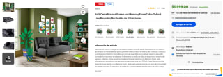 Sofá Cama Makora Queen con Memory Foam por $3,999 | Oferta Walmart