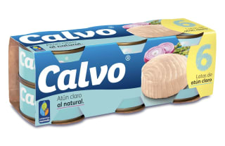 Calvo atún claro al natural pack 6 unidades x 56gr por 3,37€