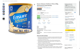 Ensure Advance Vainilla 400g por $286 | Oferta Amazon