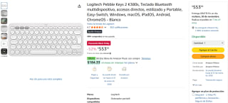 Teclado Logitech Pebble Keys 2 K380s por $553 | Oferta Amazon