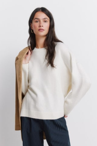 Springfield Jersey hombro caído beige por 8,49€