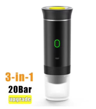 Cafetera Eléctrica Portátil Cápsulas Espresso Inalámbrica 3 en 1 por 26,82€