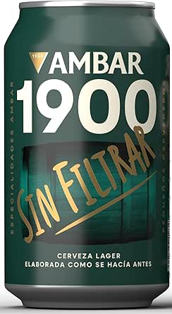 Ambar 1900 sin filtrar pack 48 latas 33cl por 25,34€