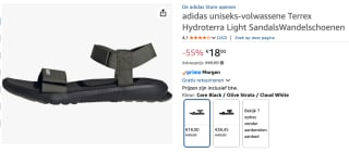 adidas Terrex - Hydroterra Light - Sandalen voor €18 bij Amazon