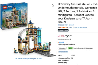 LEGO City 60469 Centraal station voor €41,99 dmv code bij Amazon