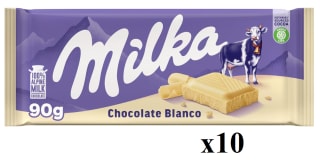 10 Tabletas de MILKA Chocolate blanco 90 gr. por 10.2€