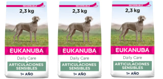 3 x Eukanuba Daily Care Pienso seco para perros adultos de 2.3kg por 14.97€