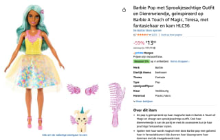 Barbie Een vleugje magie pop voor €13,82 bij Amazon