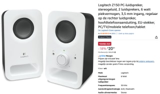 Logitech Z150, stereoluidspreker, compact, 3,5mm jack-aansluiting voor €20,41