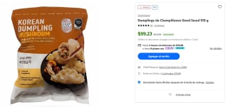 Dumplings de Champiñones Good Seoul 910g por $99 en Sam's Club
