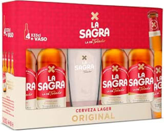 La Sagra Pack 4 Cervezas de 330 ml de La Sagra Lager- Alc. 5,2% Vol por 4.79€