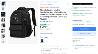 Mochila Taygeer 260113BYA por $296 | Mercado Libre