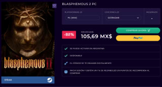 Blasphemous 2 PC por $106 | Descuento CDKey