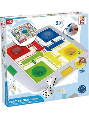 Chicos Parchís y Oca automático Deluxe Guarda fichas y Dados automáticos por 18€