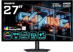 Monitor GIGABYTE MO27Q28GR 27" QHD 280Hz OLED HDR True Black por 499.99€