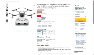 Dron DJI Mini 3 4K por $4,499 | Oferta Amazon