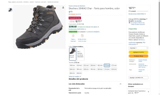 Tenis Skechers 204642 27cm por $872 | Oferta Amazon