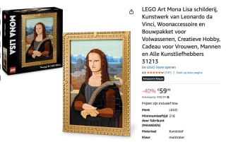 LEGO Art Mona Lisa 31213 voor €59,99 bij Amazon