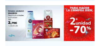 Segunda Unidad al -70% de Descuento en Carrefour.