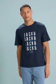 JACK & JONES T-shirt donkerblauw voor €4,49 bij Wehkamp
