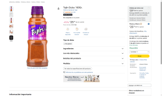 Tajín Dulce 160Gr por $25 | Amazon