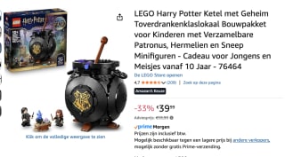 LEGO Harry Potter ketel met geheim toverdrankenlokaal voor €39,99 bij Amazon