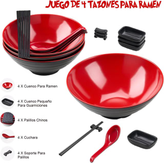 Tazón para ramen (juego 20 piezas) por $359.08 en Amazon