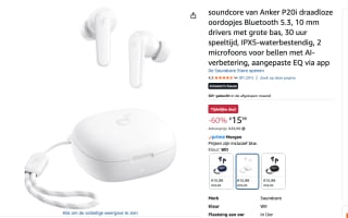 Anker SoundCore R50i Draadloze Bluetooth Oordopjes voor €15,99 bij Amazon