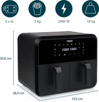 Princess Double Basket XXL Airfryer 8L (182068) voor €39,95 bij iBOOD