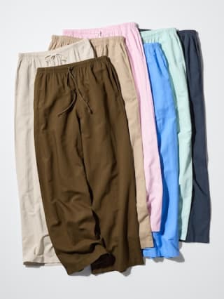 Easy Broek van Linnenmix (Langer) voor €9,90 bij Uniqlo