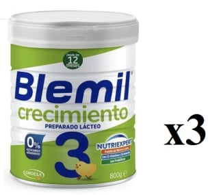 3 x Blemil 3 Crecimiento Preparado lácteo infantil desde los 12 meses 800 g a 29.97€