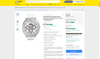 Smartwatch Samsung Galaxy Watch 8 por $3,746 | Mercado Libre (HSBC)