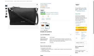 Bolso Calvin Klein Piel Vegano Negro por $881 | Amazon