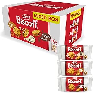 Lotus Biscoff 3 Sabores: Vainilla, Lotus Biscoff y Chocolate 16 x 50g 800g por 8.54€