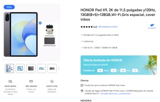 HONOR Pad X9 11.5" 128GB + Backpack + Case por $3,799