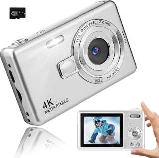BIYCYI Cámara Digital HD 1080P Vlogging con tarjeta 32GB por $439 en Amazon