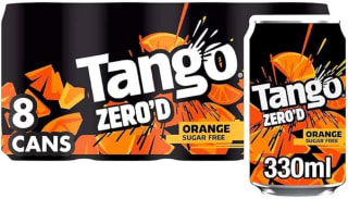 The Tango Orange Sugar Free 330ml (Pack of 8) is available on Amazon for £2.67. No vo