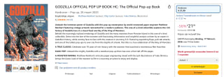 Godzilla: The Official Pop-Up Book voor €21,99 bij Amazon