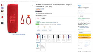Bocina JBL Flip 7 por $1,399 en Amazon
